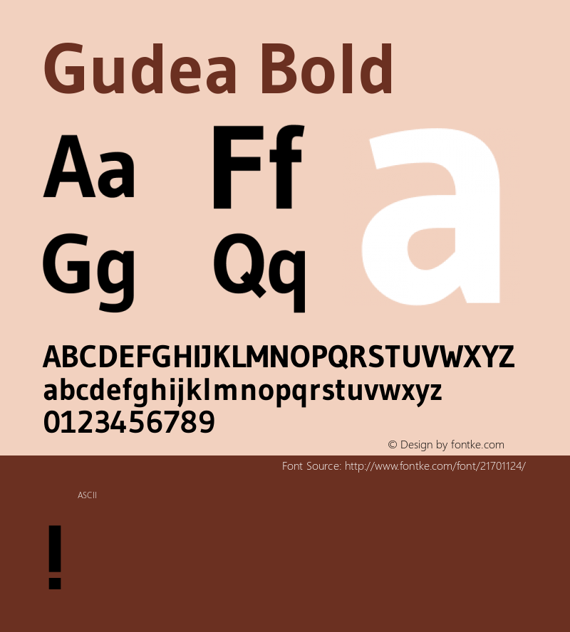 Gudea Bold  Font Sample