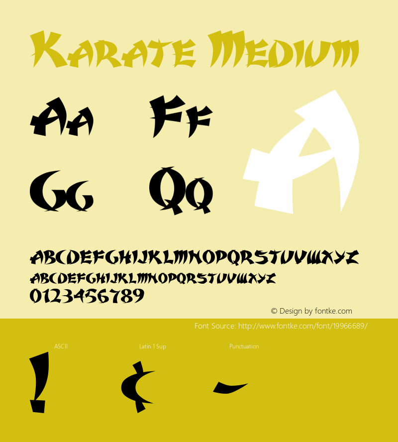 Karate Medium 001.001 Font Sample