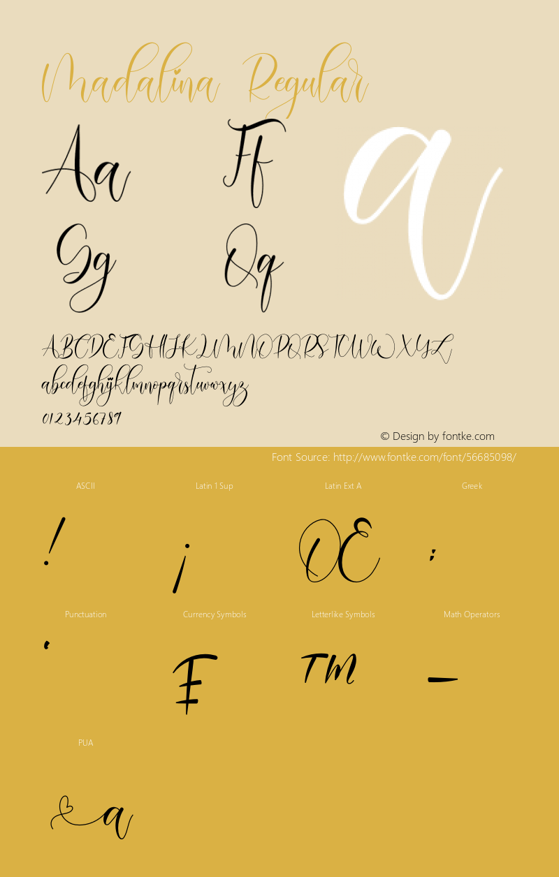 Madalina Version 1.00;February 24, 2020;FontCreator 12.0.0.2563 64-bit Font Sample