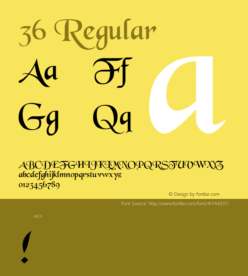 36  Font Sample