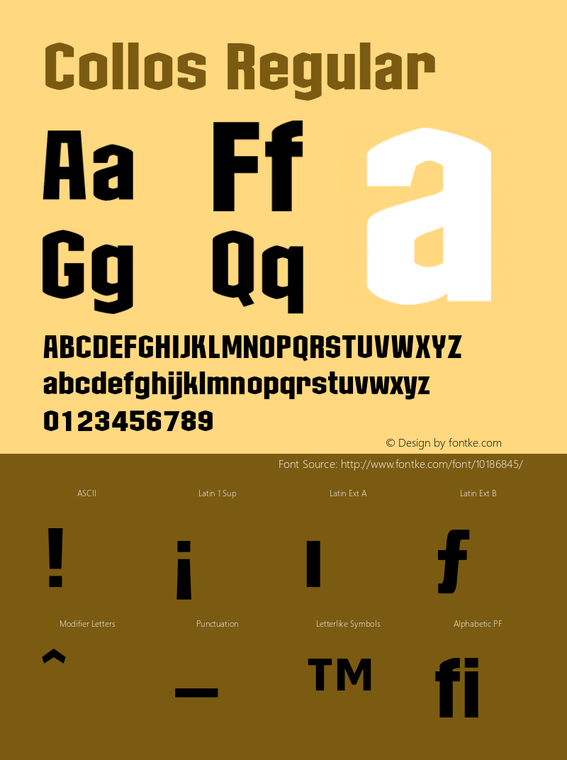 Collos Regular 001.000 Font Sample