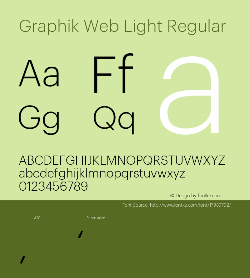 Graphik Web Light Regular Version 001.000 2009 Font Sample