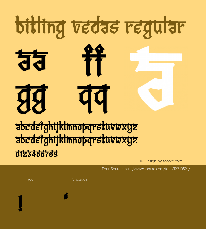 Bitling vedas Regular Version 1.00 2015 Font Sample