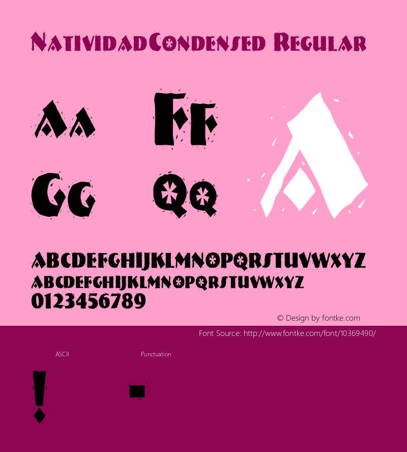 NatividadCondensed Regular Rev. 003.000 Font Sample