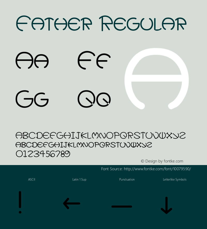 Father Regular Altsys Metamorphosis:5/4/93 Font Sample