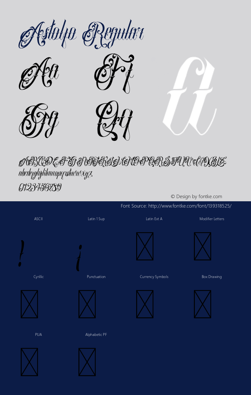 Astolfo Version 1.002;Fontself Maker 3.5.4 Font Sample