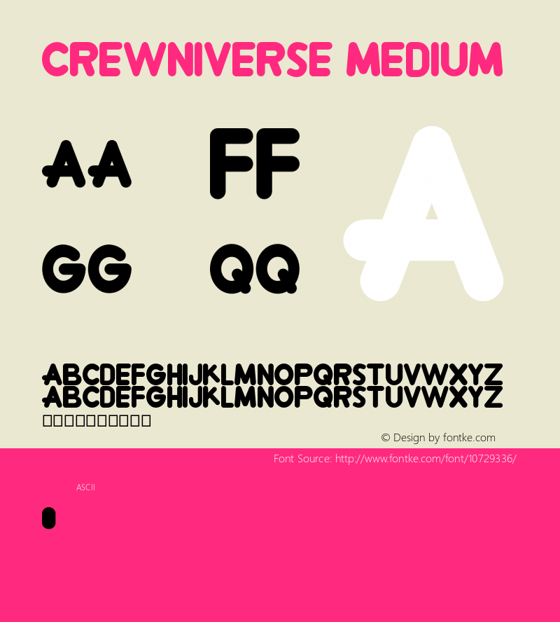 Crewniverse Medium Version 001.000 Font Sample