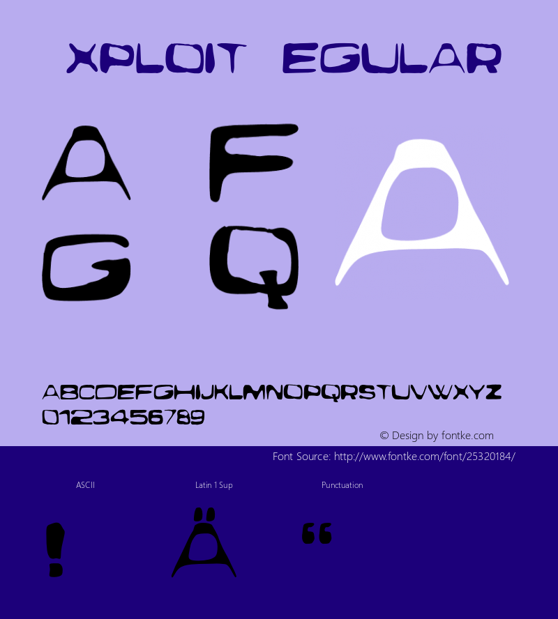 ExploitPlain 001.001 Font Sample