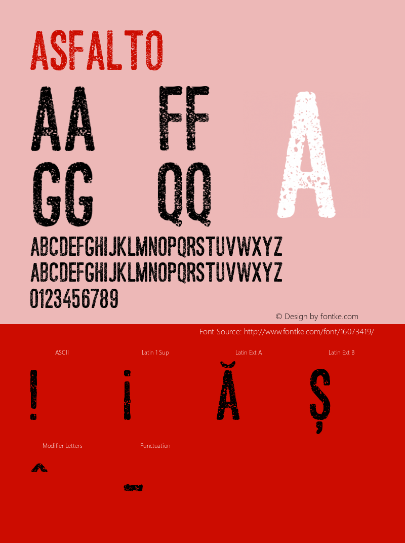 Asfalto ☞ Version 1.000 2013 initial release;com.myfonts.ffp.asfalto.regular.wfkit2.ha1c Font Sample