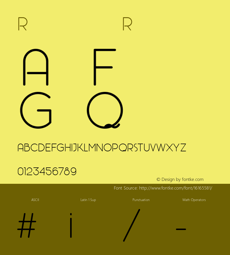 Rosarina Regular Version 1.000 2016 initial release Font Sample