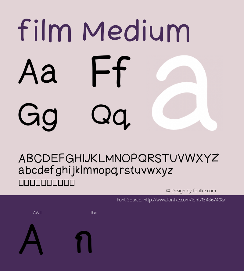 film Version 001.000 Font Sample