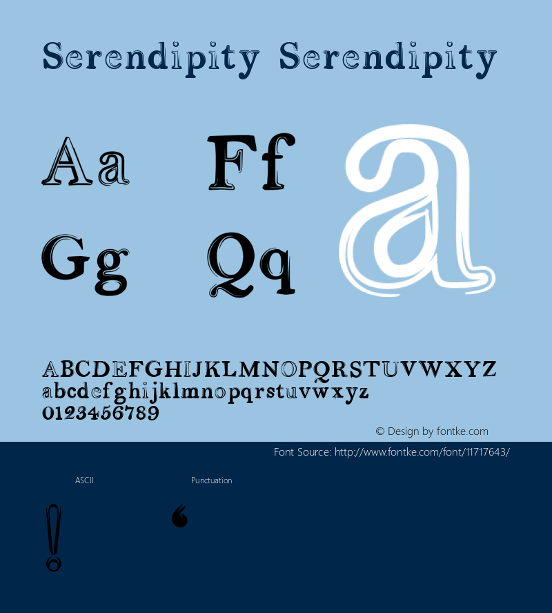 Serendipity Serendipity Version 1.0 Font Sample