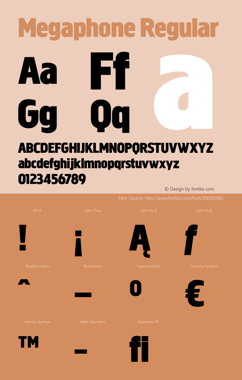 Megaphone Regular Version 1.001;com.myfonts.redrooster.megaphone.bold.wfkit2.3dru Font Sample