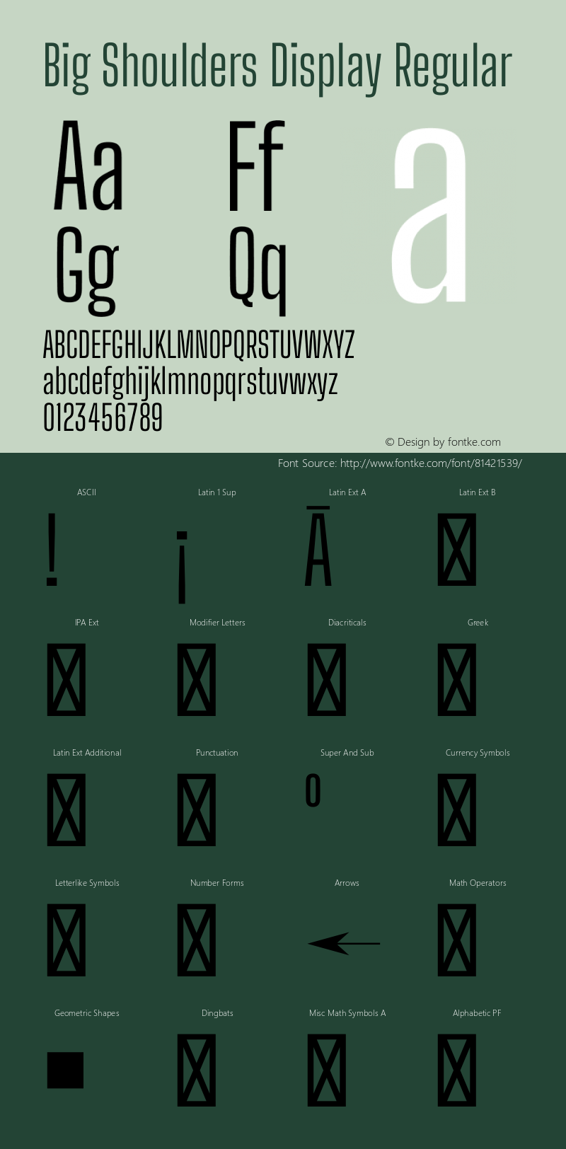 Big Shoulders Display Regular Version 1.100 Font Sample