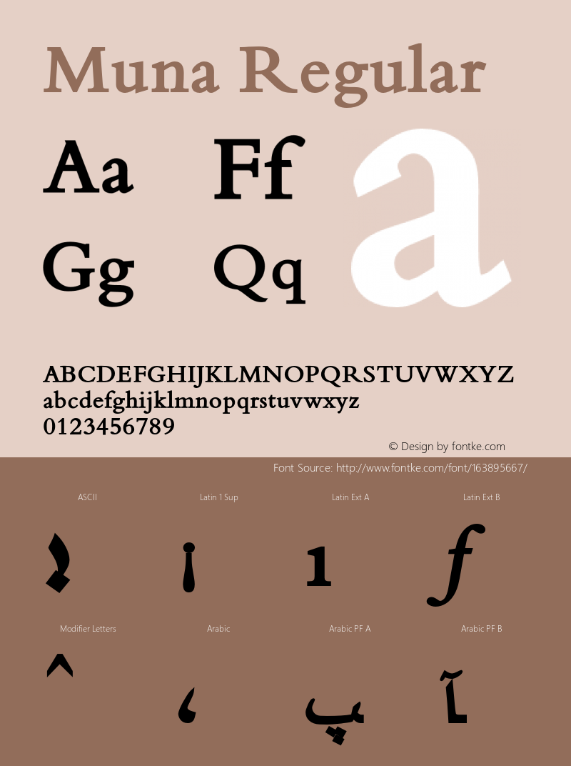 Muna 10.0d2e1 Font Sample