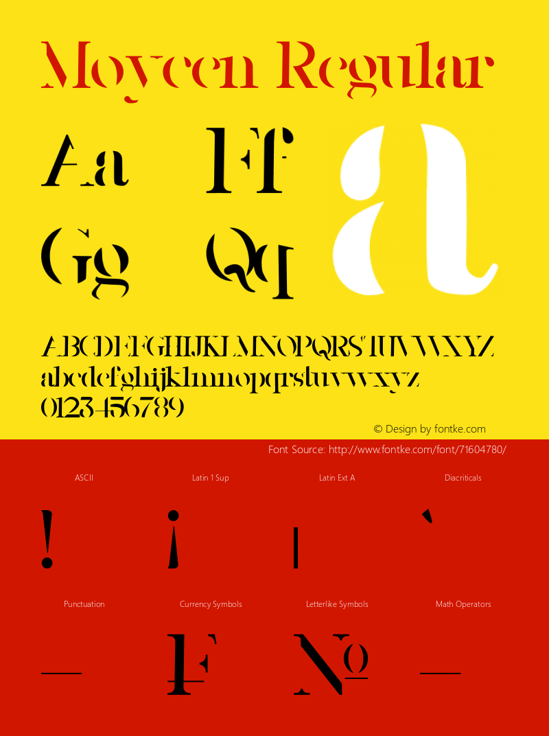 Moycen Version 1.00;August 8, 2020;FontCreator 12.0.0.2547 64-bit Font Sample