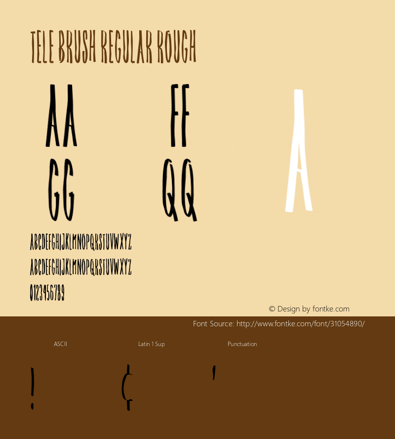 Tele Brush Regular Rough Version 1.002;Fontself Maker 3.1.1 Font Sample