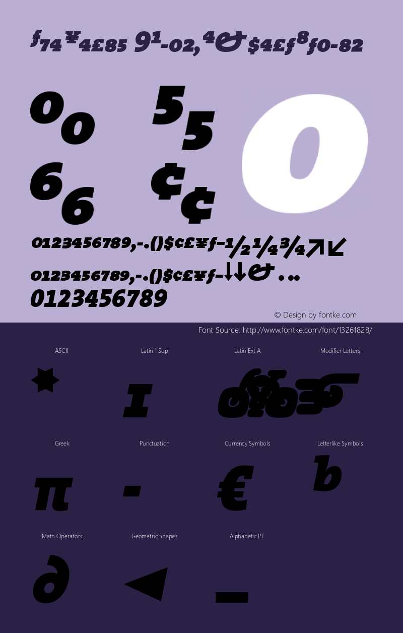 TheSerif 9BlackExpertItalic Version 1.0 Font Sample