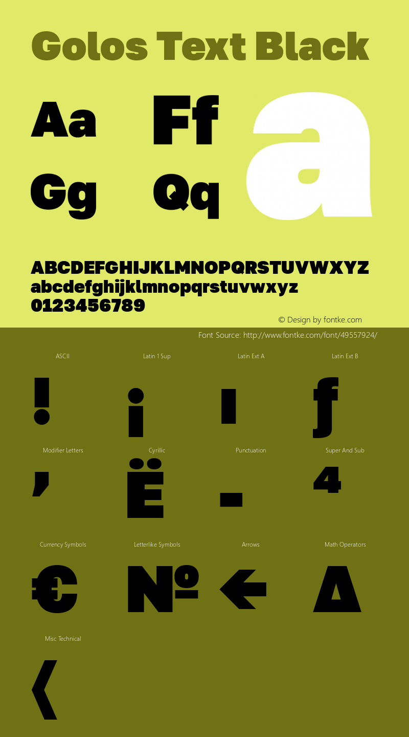 Golos Text Black Version 1.000 Font Sample