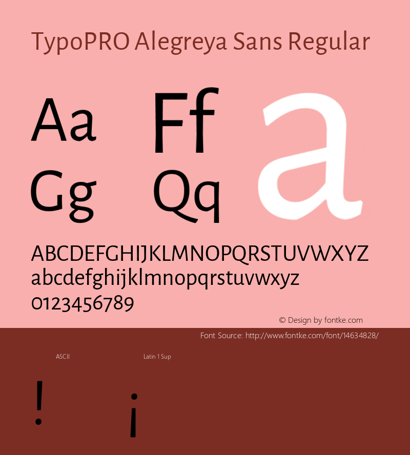 TypoPRO Alegreya Sans Regular Version 1.000;PS 001.000;hotconv 1.0.70;makeotf.lib2.5.58329 DEVELOPMENT Font Sample