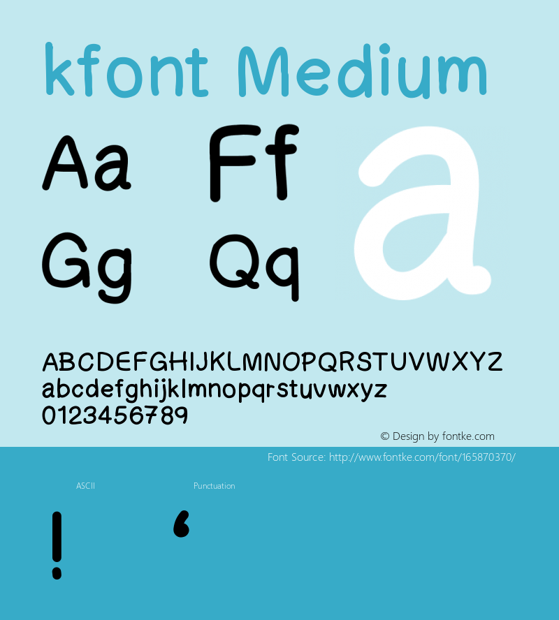 kfont Version 001.000 Font Sample