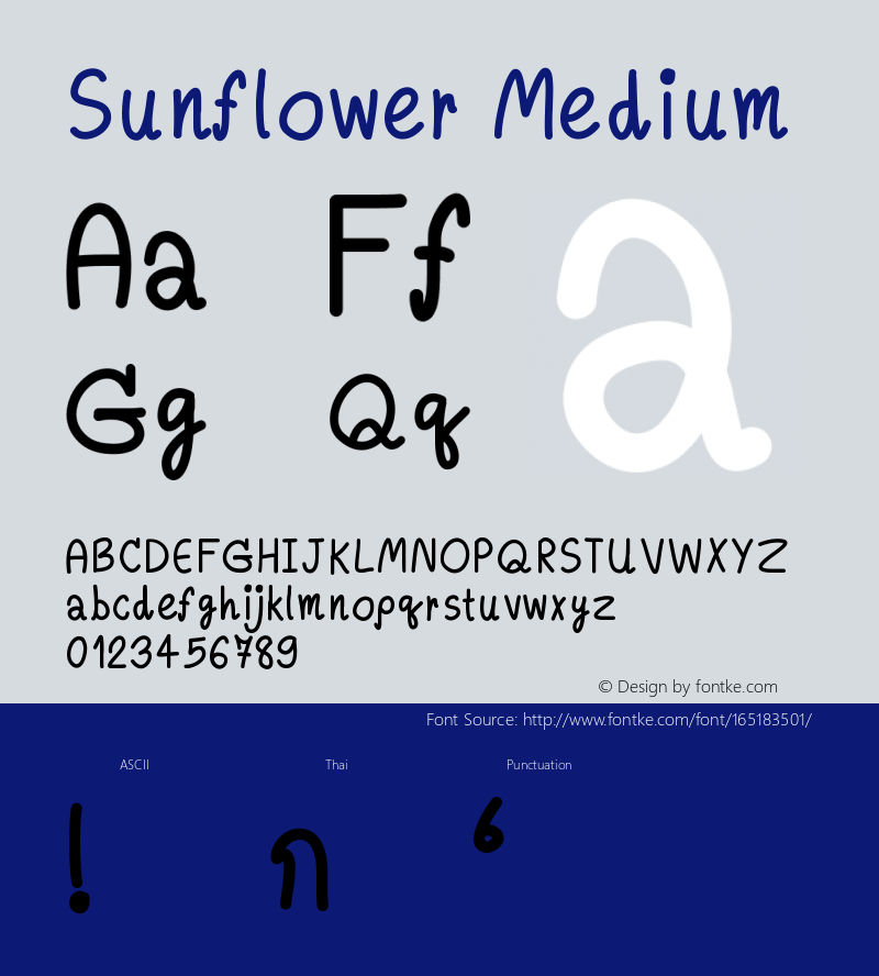 Sunflower Version 001.000 Font Sample