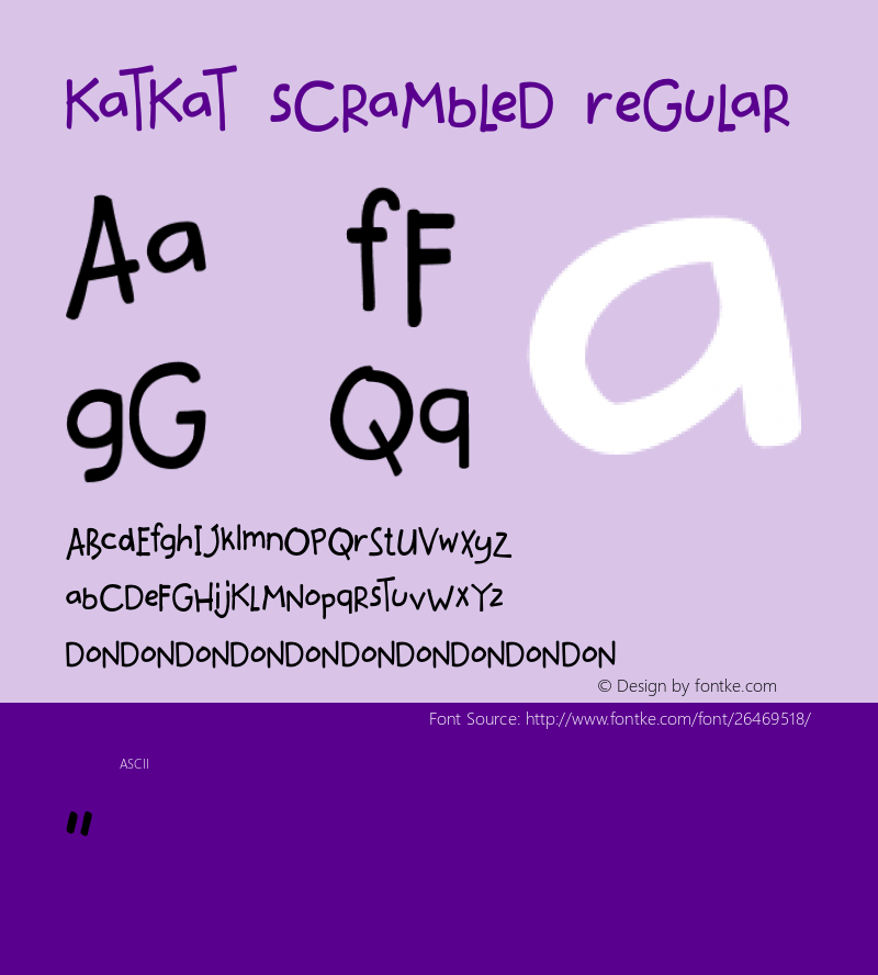 katkat_scrambled Version 1.000 Font Sample