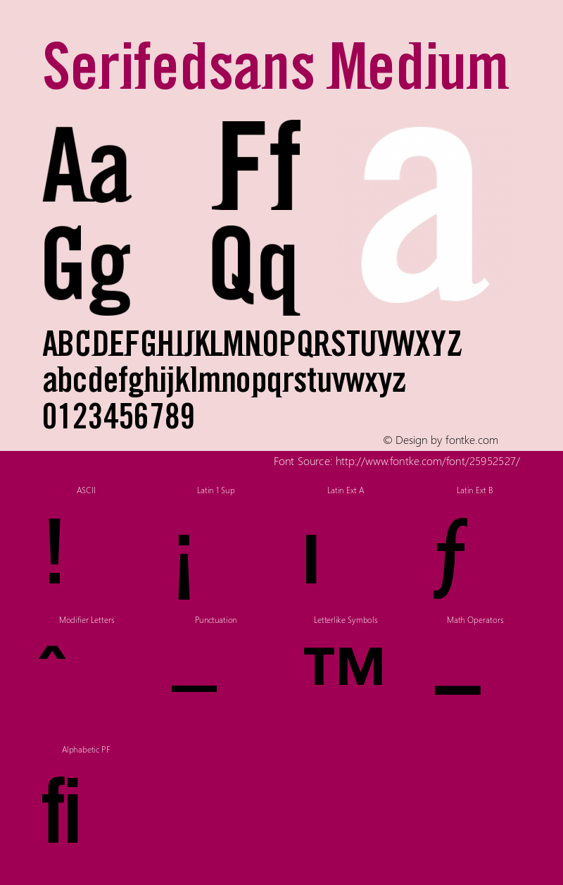 Serifedsans Version 001.001 Font Sample