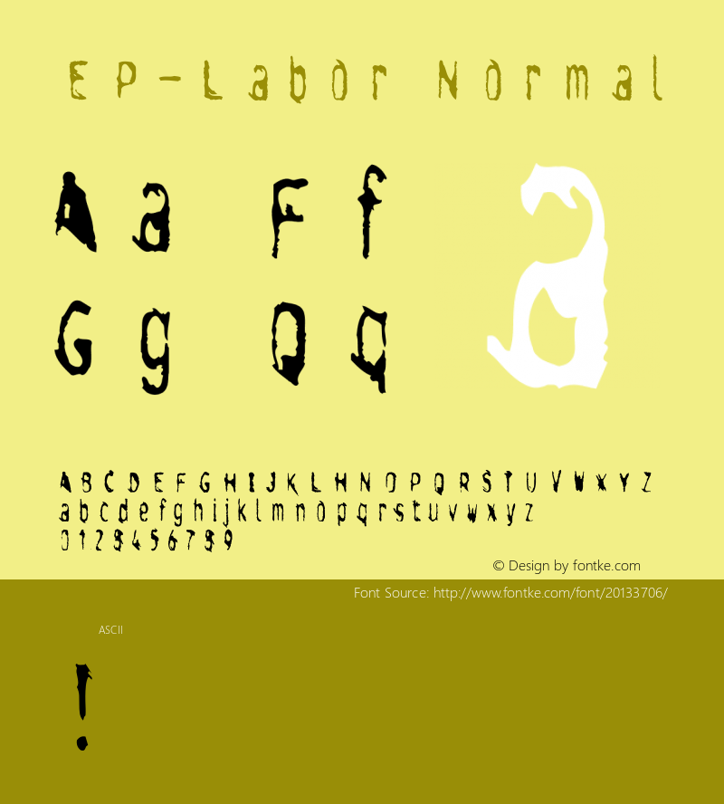 EP-Labor 1.000 Font Sample