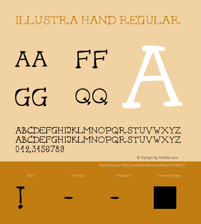 Illustra Hand Regular Version 1.00 January 10, 2014, initial release Font Sample
