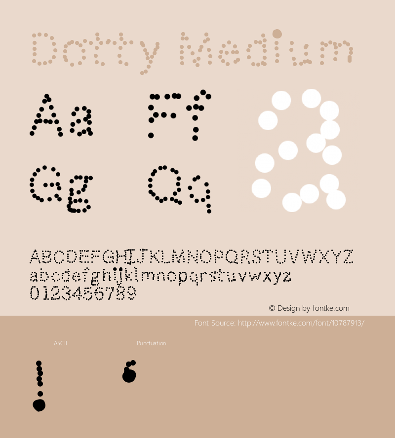 Dotty Medium Version 001.000 Font Sample