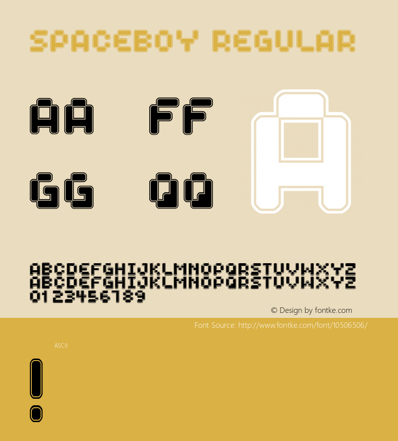 Spaceboy Regular 2 Font Sample