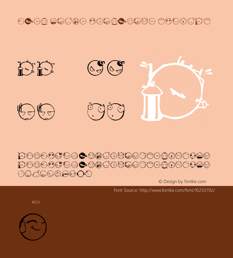 DIST Yolks Emoticons Regular Version 1.3 Font Sample