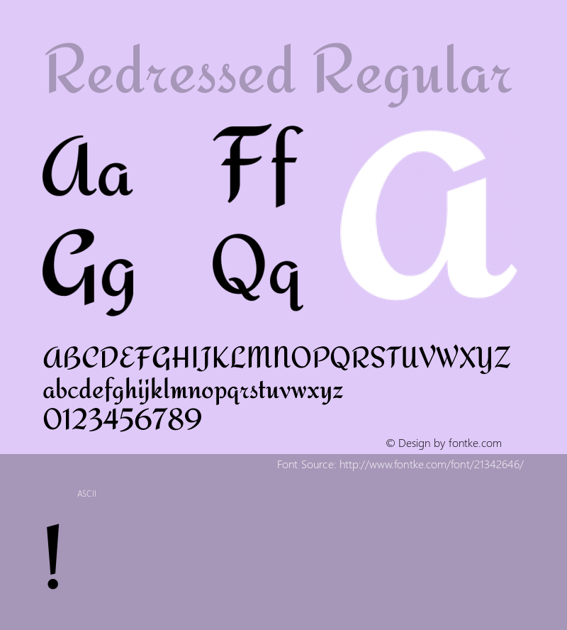 Redressed Version 1.0 Font Sample