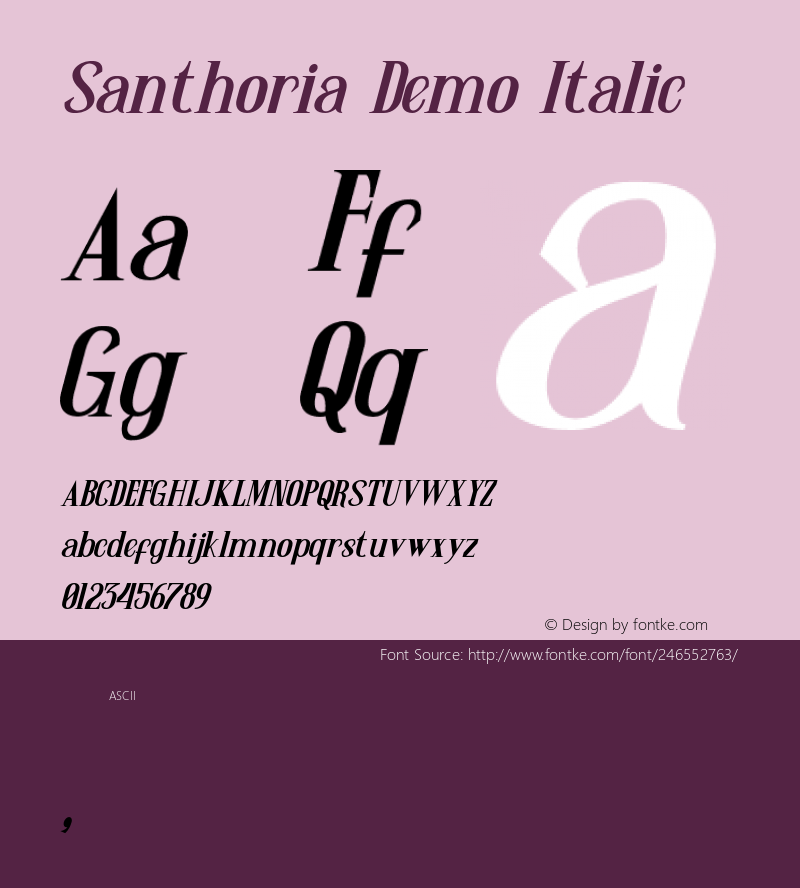 SanthoriaDemo-Italic Version 1.000图片样张