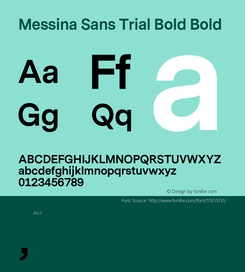Messina Sans Trial Bold Bold Version 3.000;PS 003.000;hotconv 1.0.88;makeotf.lib2.5.64775 Font Sample