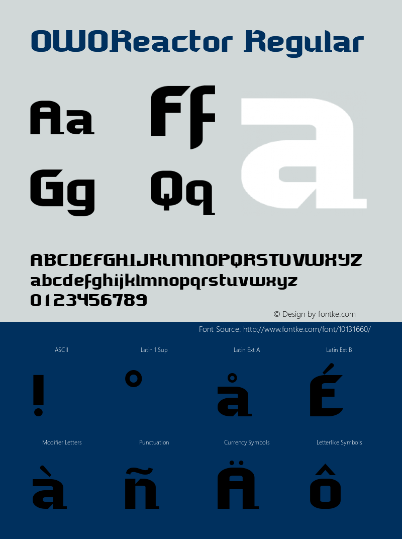 OWOReactor Regular 001.000 Font Sample