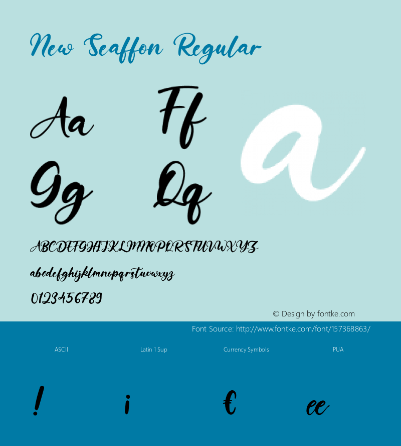 New Seaffon Version 1.00;November 26, 2020;FontCreator 12.0.0.2563 64-bit Font Sample