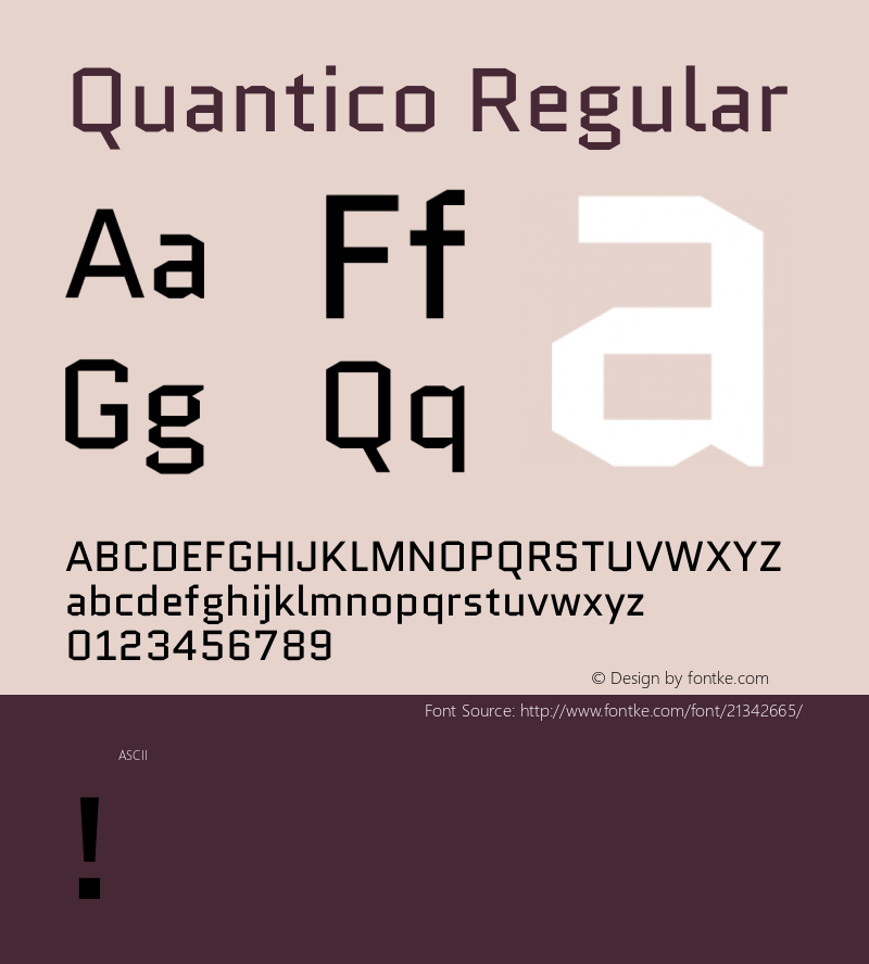 Quantico Version 1.0 Font Sample