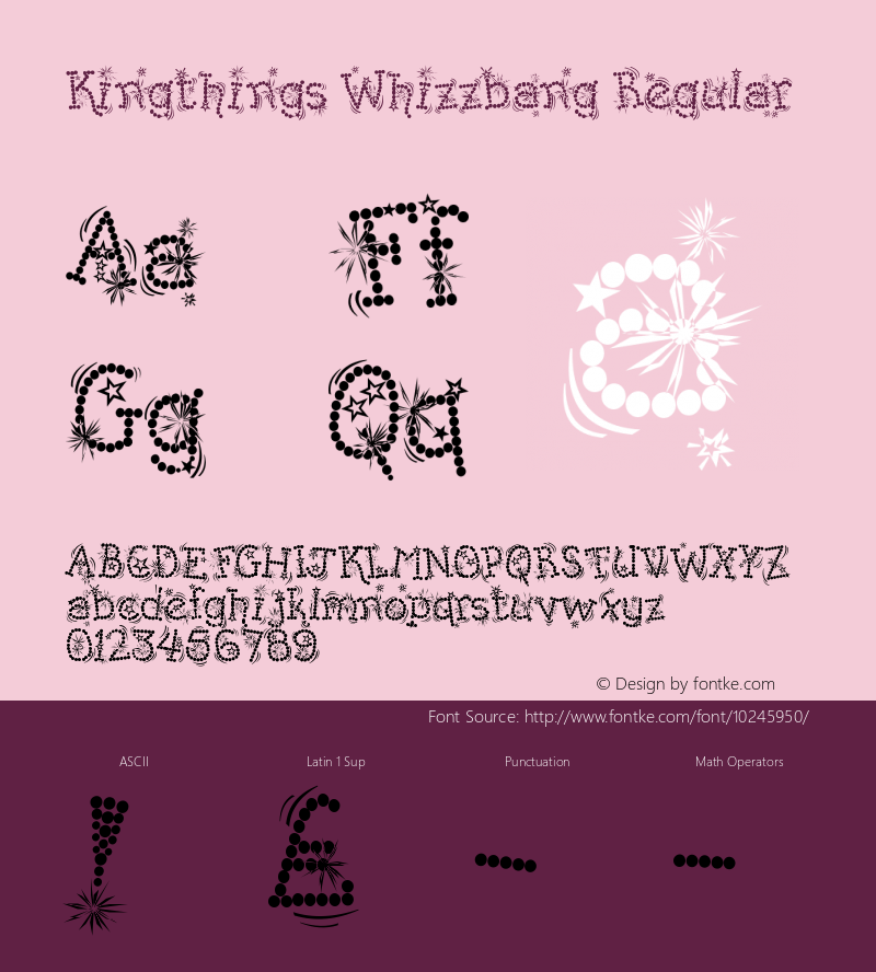 Kingthings Whizzbang Regular 1.0 Font Sample