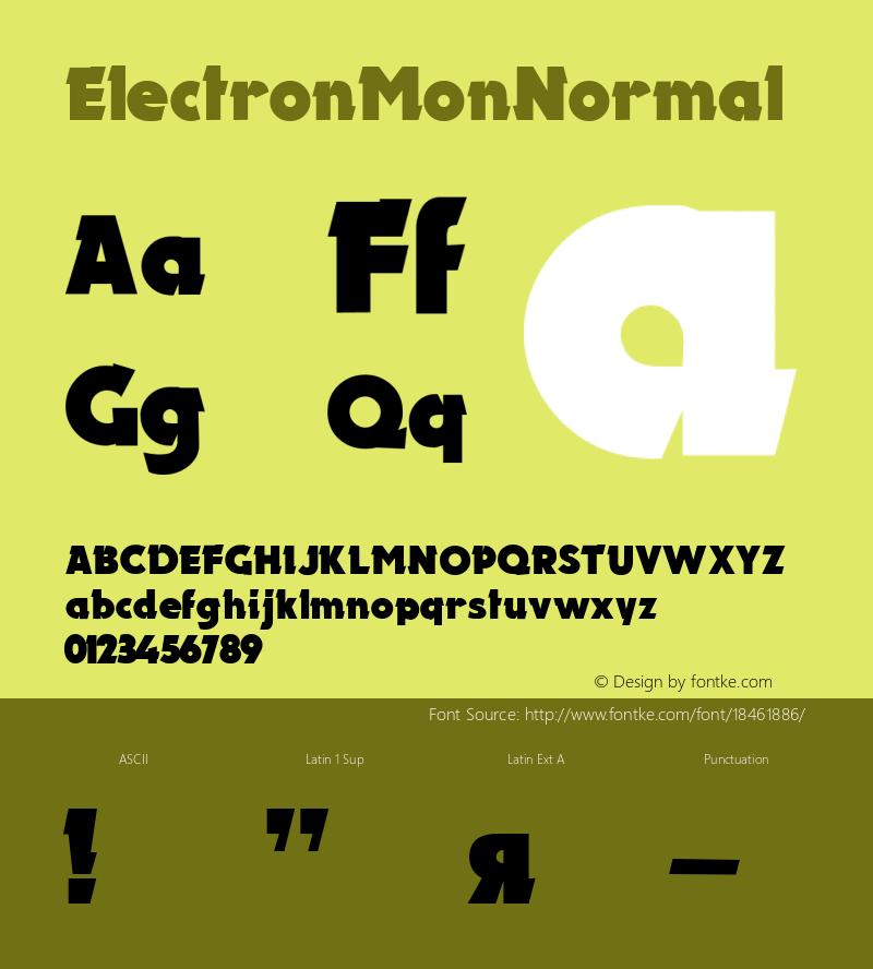 Electron Mon Normal 2.00 Font Sample