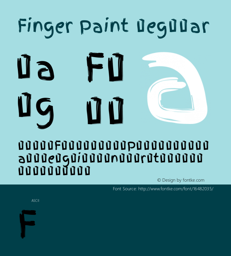 Finger Paint Regular Version 1.001 Font Sample