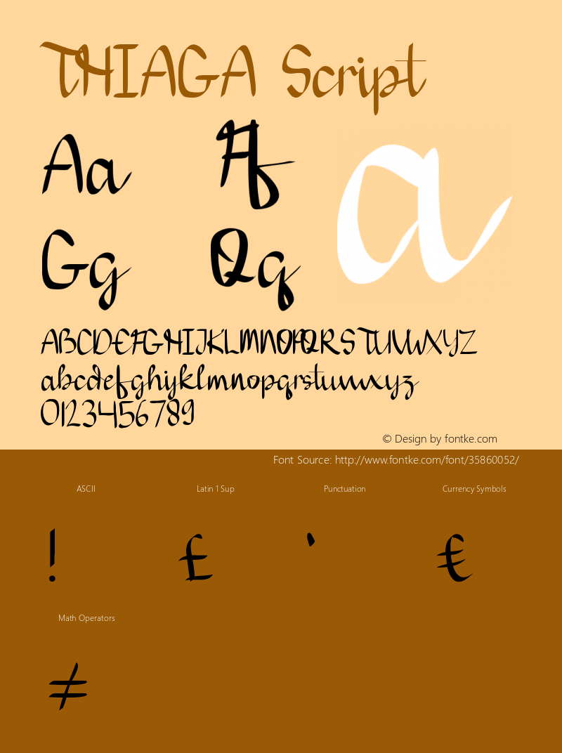 THIAGA Script Version 1.002;Fontself Maker 3.2.2 Font Sample