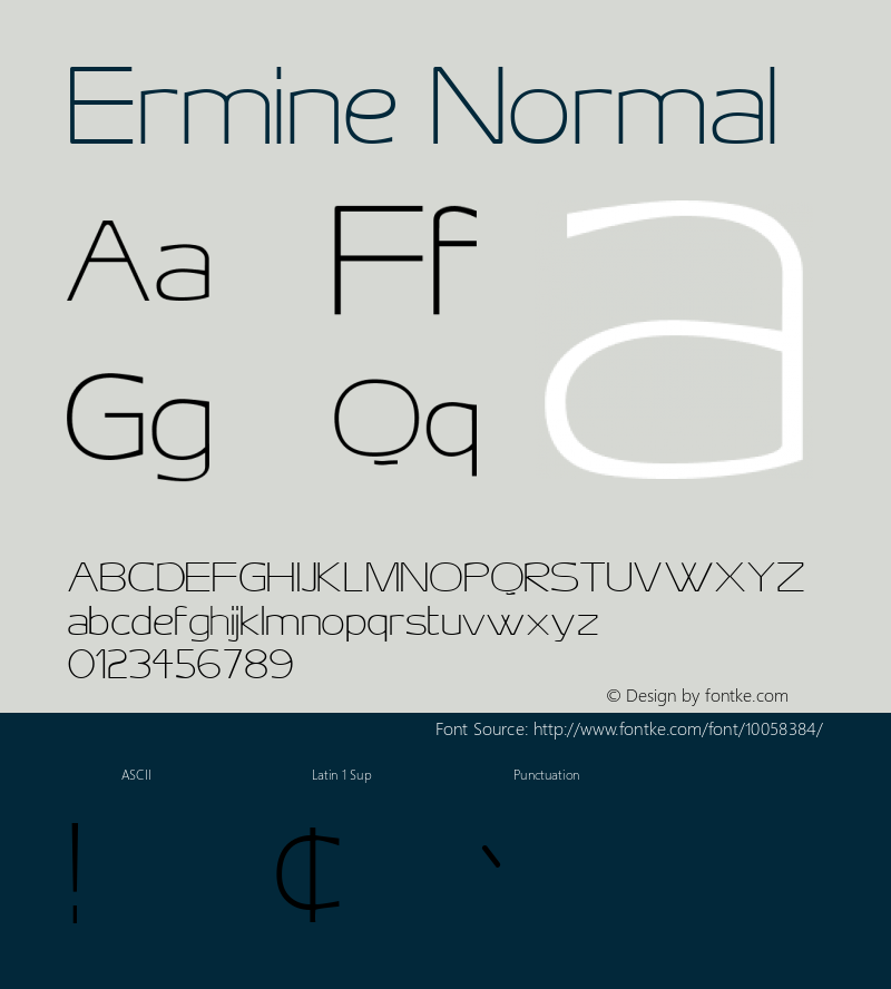 Ermine Normal 1.0 Tue Oct 11 11:51:22 1994 Font Sample