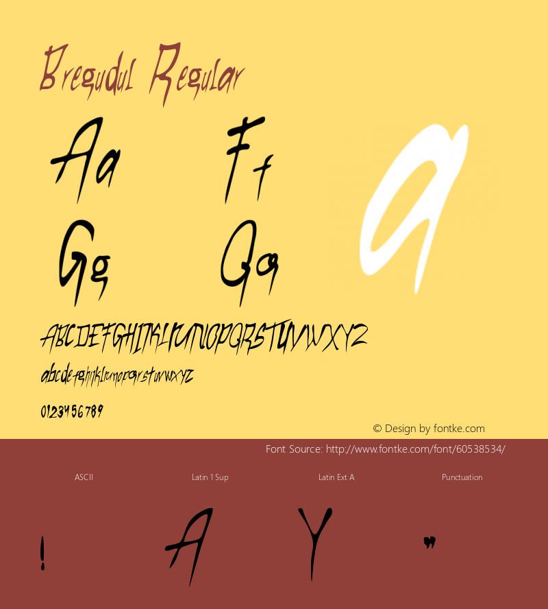 Bregudul Version 1.003;Fontself Maker 3.5.1 Font Sample