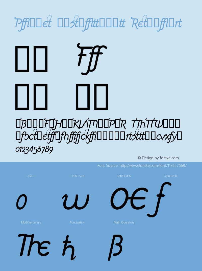 PlaneSansAltDmIt W05 Regular Version 4.10 Font Sample