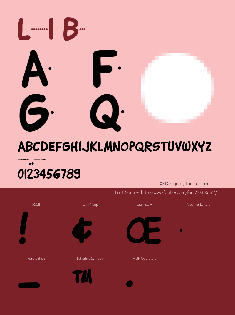 Lettering1 Bold 1.0 Fri Jun 30 11:27:59 1995 Font Sample