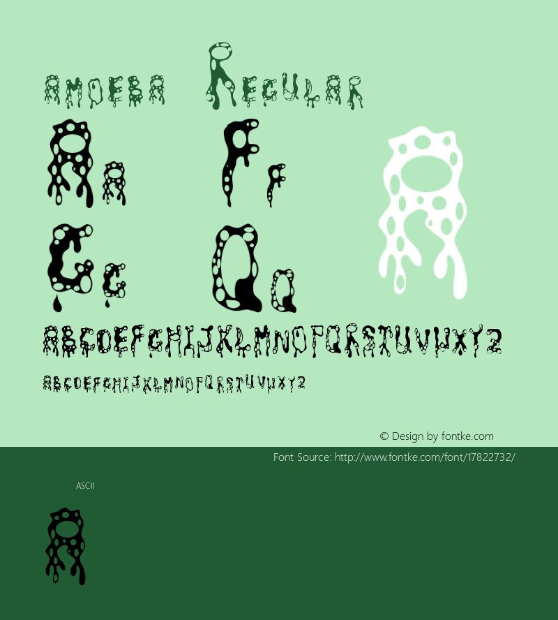 amoeba Regular 2 Font Sample