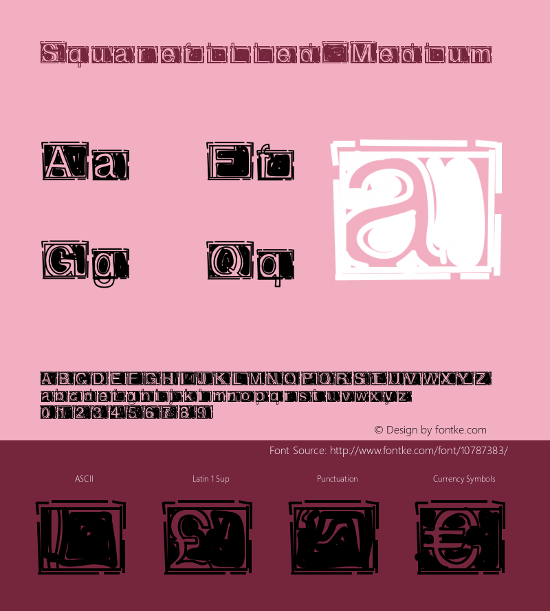 Squarefilled Medium Version 001.000 Font Sample