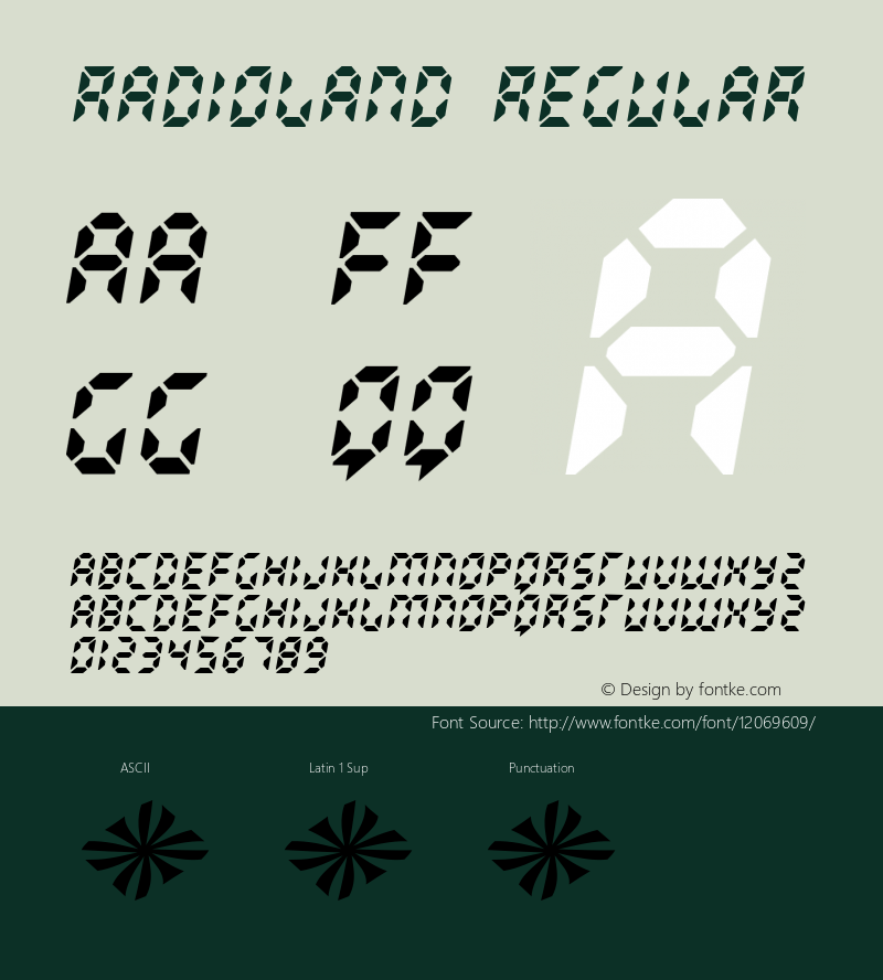 Radioland Regular 2 Font Sample